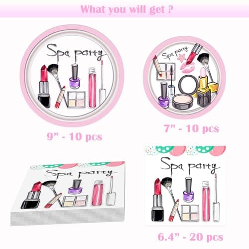 Spa-Themed Birthday Party Supplies for Girls