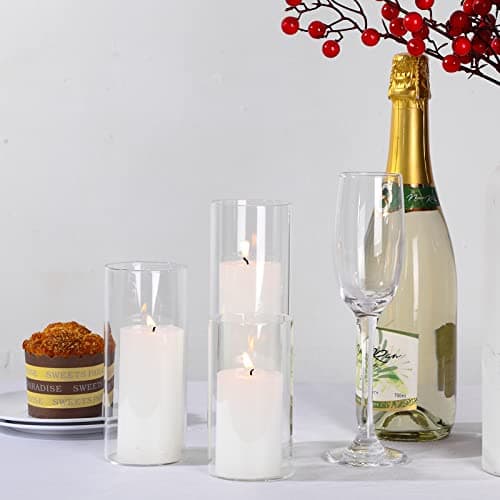 Slim Pillar Candle Holder Set - 60 Pcs - Table Decoration for Shoppers