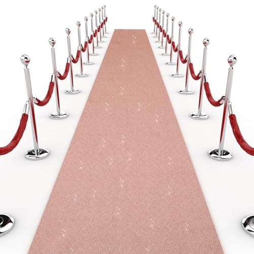Premium Sequin Aisle Runner for Weddings(Rose Gold, 2 x 15 ft)