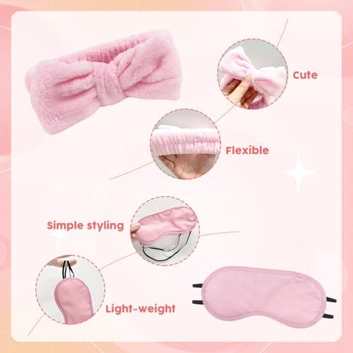 Light Pink 8-Tub Foot Spa Kit for Kids with Towels & Hairbands