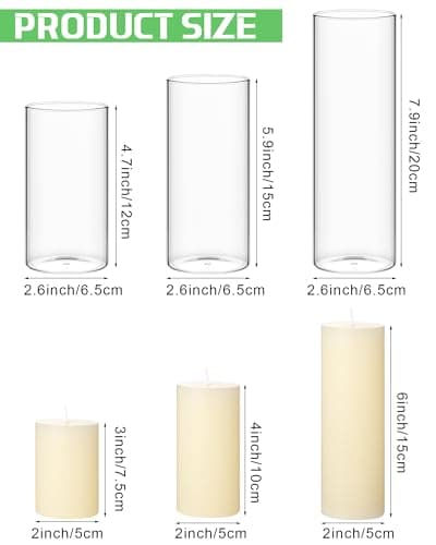 36 Pcs Cylinder Vases and Candle Holders for Wedding Centerpieces