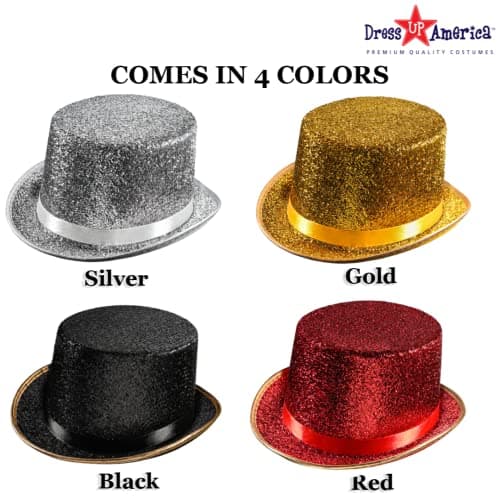 Adult Shiny Tuxedo Hats - Dress Up as a Magician for Men and Women