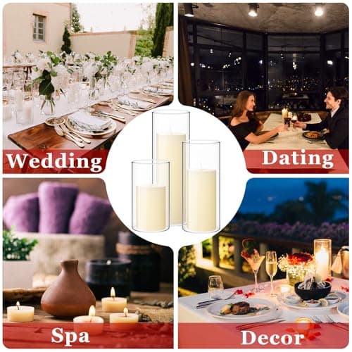 36 Pcs Cylinder Vases and Candle Holders for Wedding Centerpieces