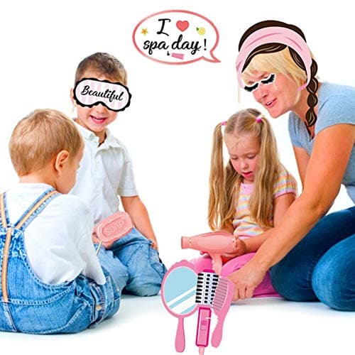 Spa Photo Booth Props with Stick for Women and Girls