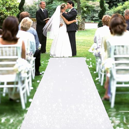 Wedding Aisle Runner Gold 2FTx15FT Sequin Carpet for Wedding Ceremony Decoration
