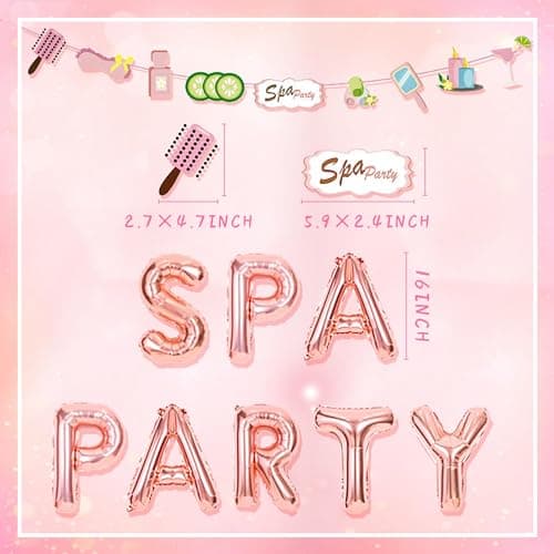 Laventy 2 PCS Spa Party Decorations for Salon, Makeup, and Birthday Parties