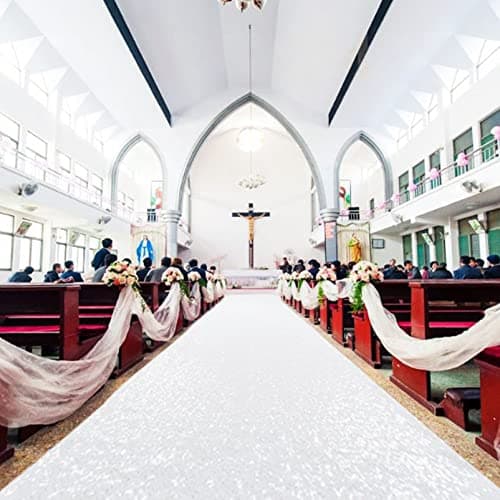 AMZLOKAE Sequin Aisle Runner for Weddings