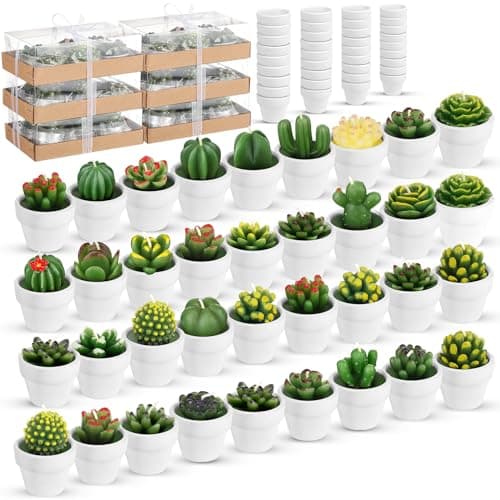 Shihanee 36 Pcs Succulent Candle Decorations