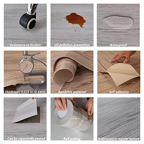 1. Peel and Stick Flooring, 36 Pack 54 Sq.Ft, Self-Adhesive Waterproof Wood Grain Look Floor Tile for Bedroom, Living Room, Kitchen (Smoke Grey)

2. Govee RGBIC Floor Lamp, LED Corner Lamp Works with Alexa, Smart Modern Floor Lamp with Music Sync and