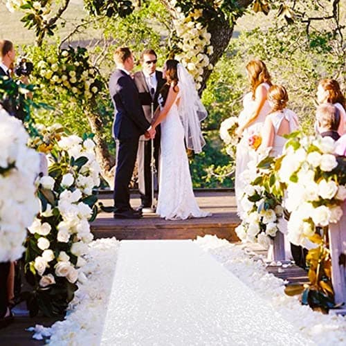 AMZLOKAE Sequin Aisle Runner for Weddings