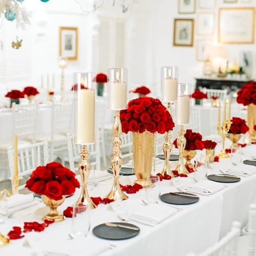 36 Pcs Cylinder Vases and Candle Holders for Wedding Centerpieces