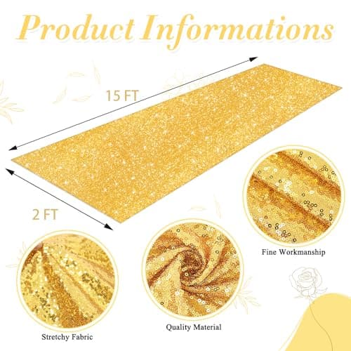Sequin Aisle Runner for Weddings, Parties, and Proms