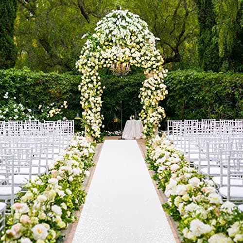 AMZLOKAE Sequin Aisle Runner for Weddings