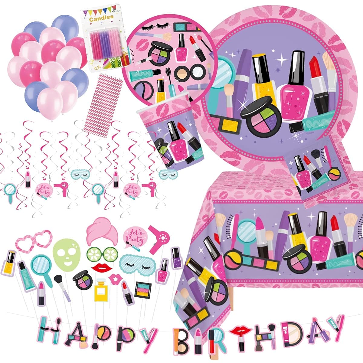 Girls' Princess Birthday Spa Day Supplies