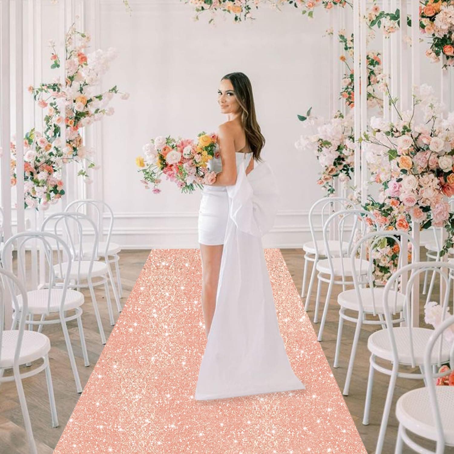 Luxury Sparkly Aisle Runners for Church Beach Wedding Walkway